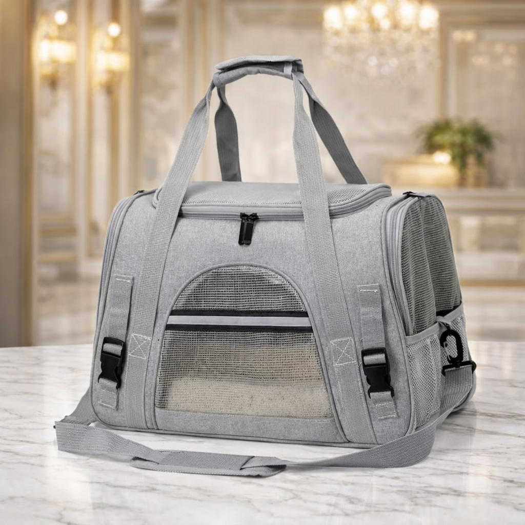 Sac de transport pliable et respirant pour chien et chiot – Voyage avion & train