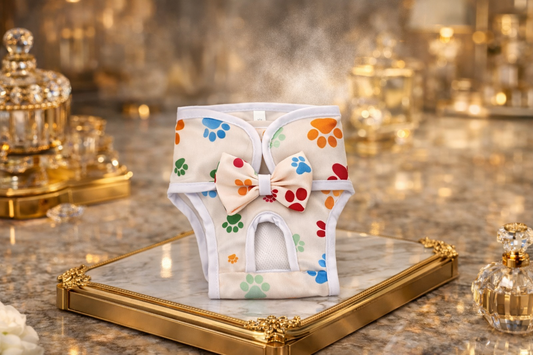 Culotte hygiénique lavable pour chienne - Avec 5 serviettes absorbantes