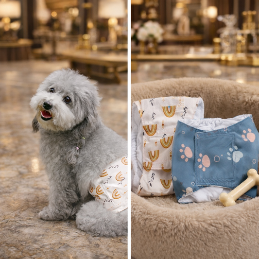 Couche lavable écologique pour chien mâle - Anti-fuites séchage rapide