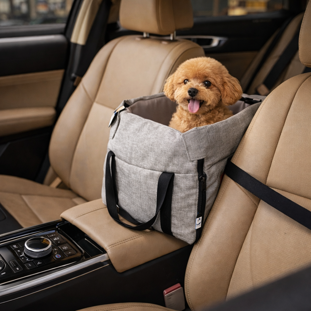 Siège Auto pour Chien et Chat – Lit de Voyage Portable et Sécurisé
