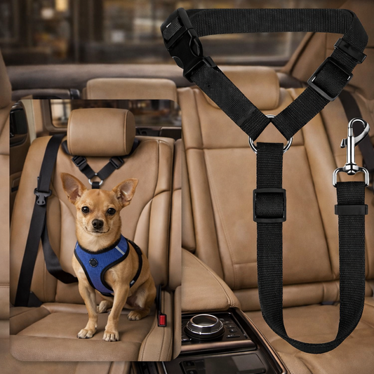Laisse Ceinture de Sécurité pour Chien – Harnais Auto Ajustable