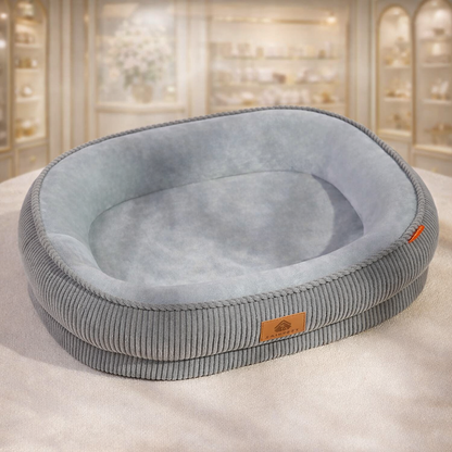 Panier Velours Côtelé Déhoussable pour Chien – Chaleur Hiver Anti-Dérapant