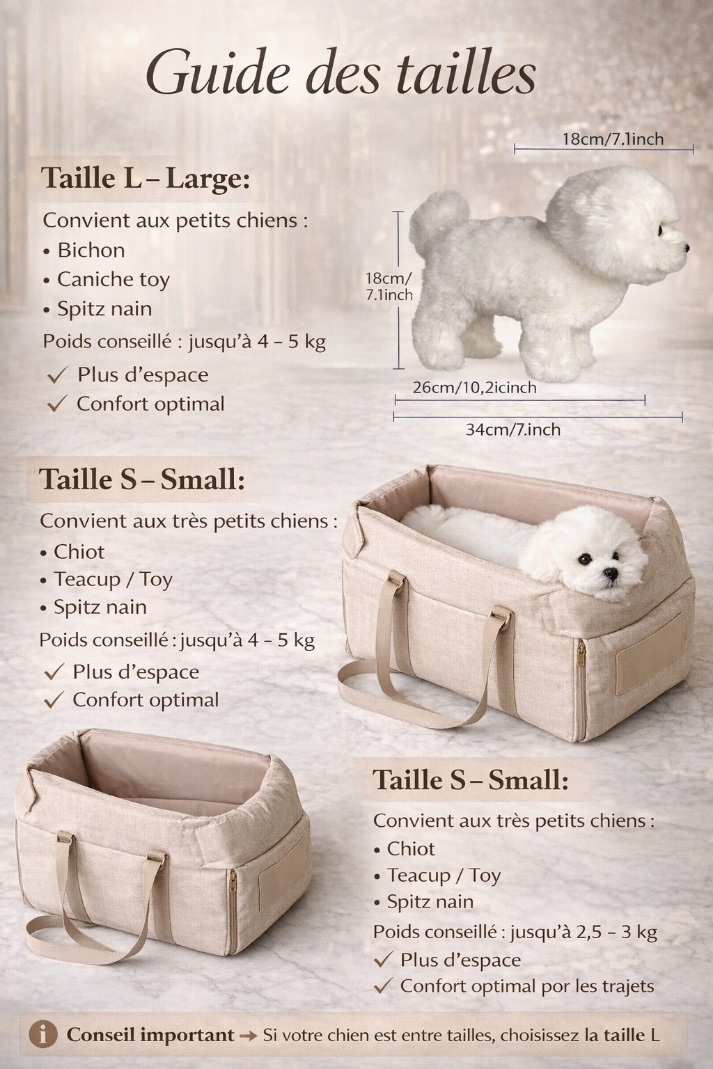 Siège Auto pour Chien et Chat – Lit de Voyage Portable et Sécurisé