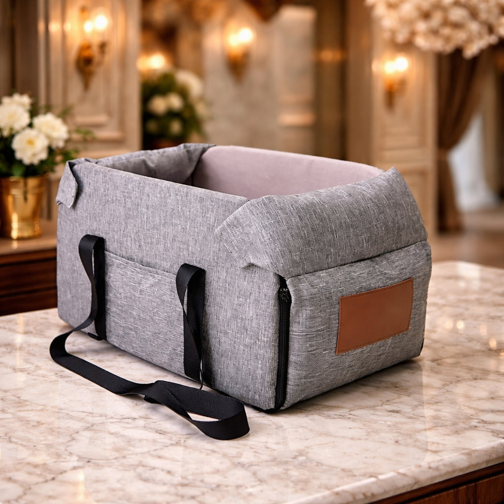 Siège Auto pour Chien et Chat – Lit de Voyage Portable et Sécurisé
