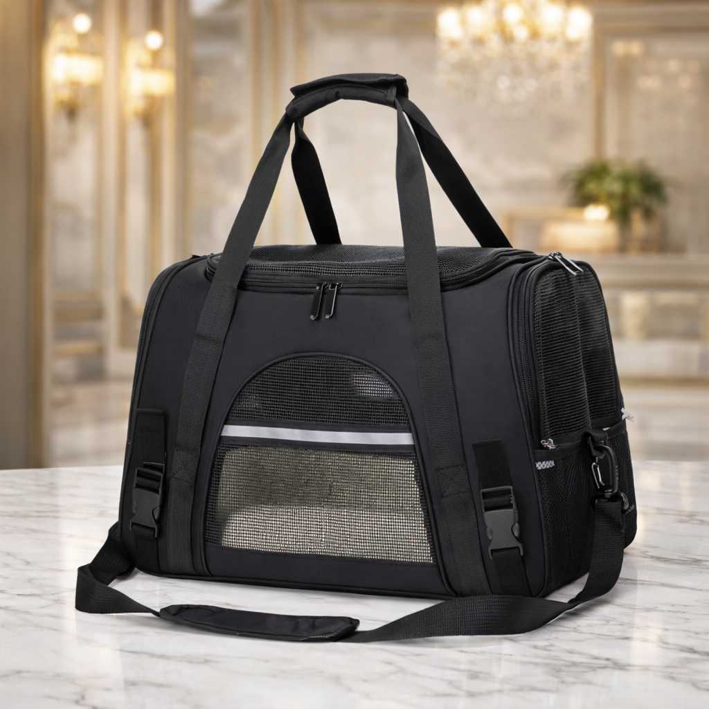 Sac de transport pliable et respirant pour chien et chiot – Voyage avion & train
