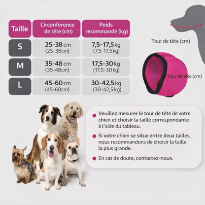 Casque Anti-Bruit pour Chiens – Protège-Oreilles Calmant et Imperméable, Réglable pour Réduire le Stress et le Bruit