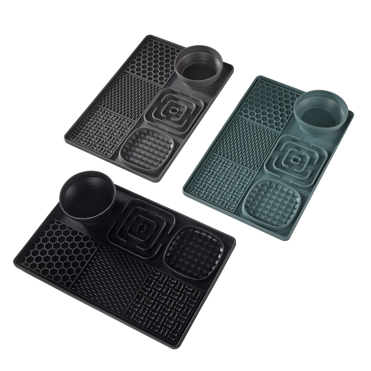 Mangeoire lente en silicone pour chien – Tapis à lécher avec ventouse